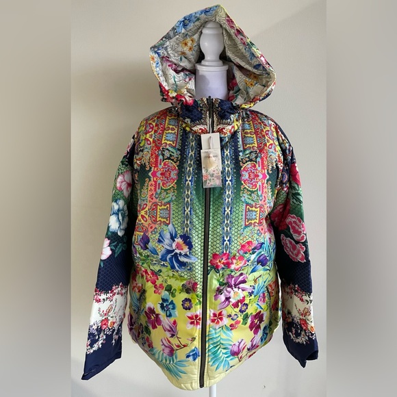 NWT JOHNNY WAS PUFFER JACKET SZ US L - Picture 10 of 15